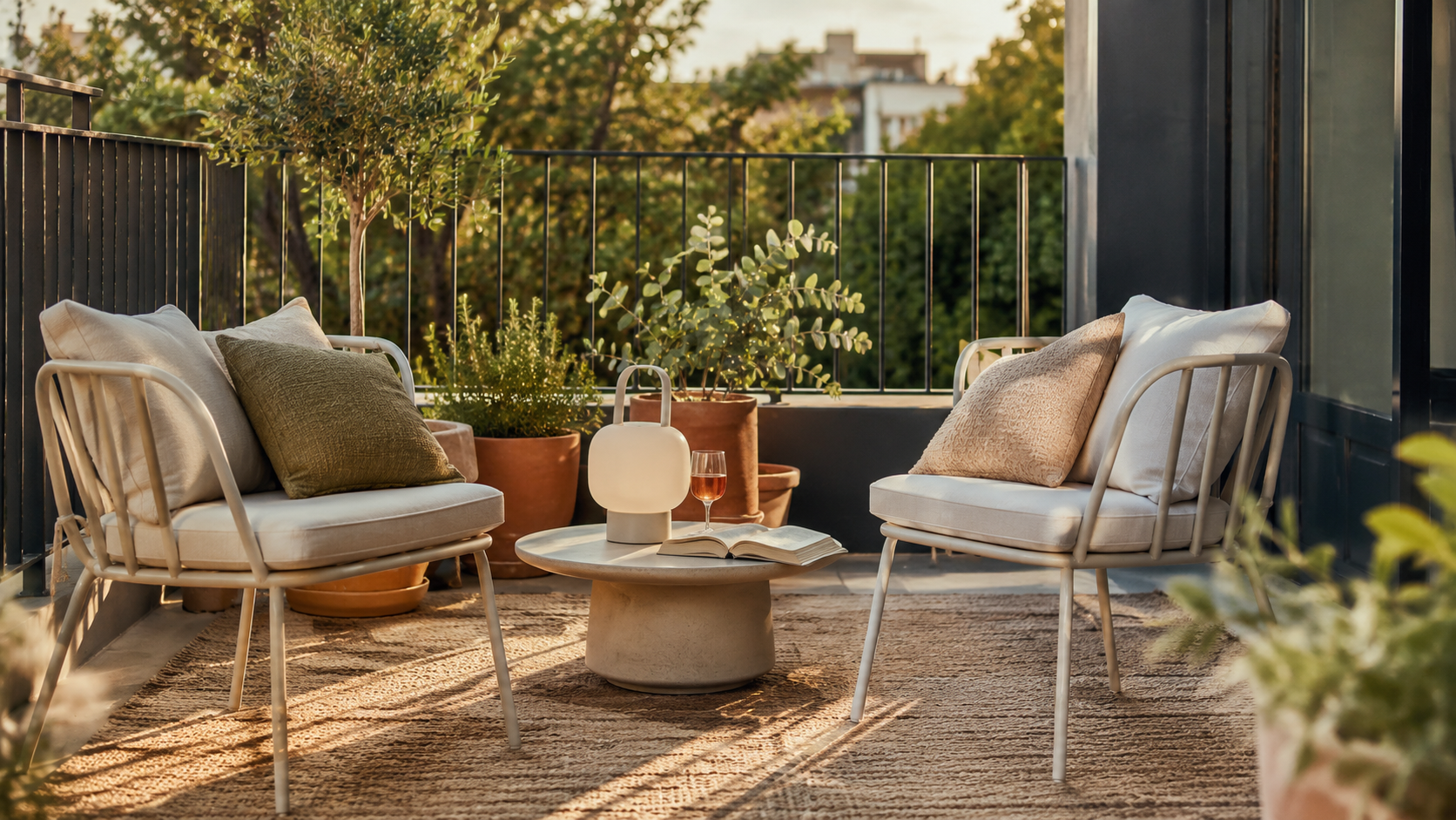 balcon cosy avec collection emu et coussins vincent sheppard